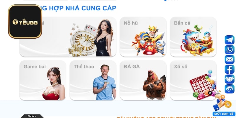 Hệ thống trò chơi cực khủng tại Yeu88