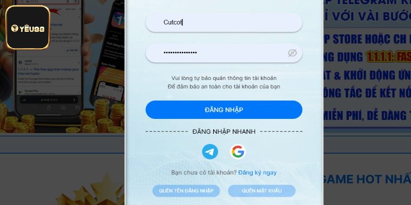 Hướng dẫn đăng nhập Yeu88 nhanh cho newbie