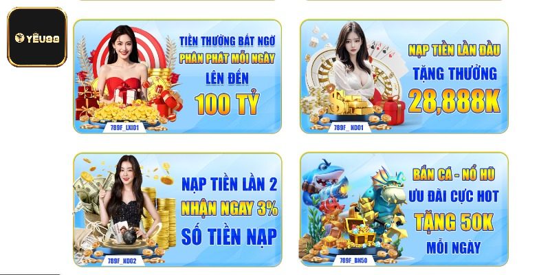Khuyến mãi Yeu88 nạp lần 2 có thêm 3%